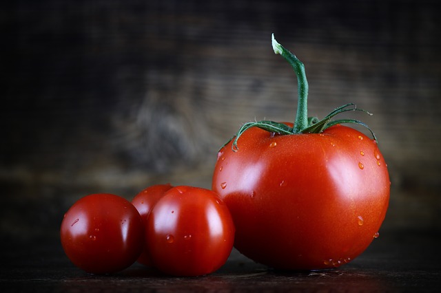 Photo of small, fresh tomatoes